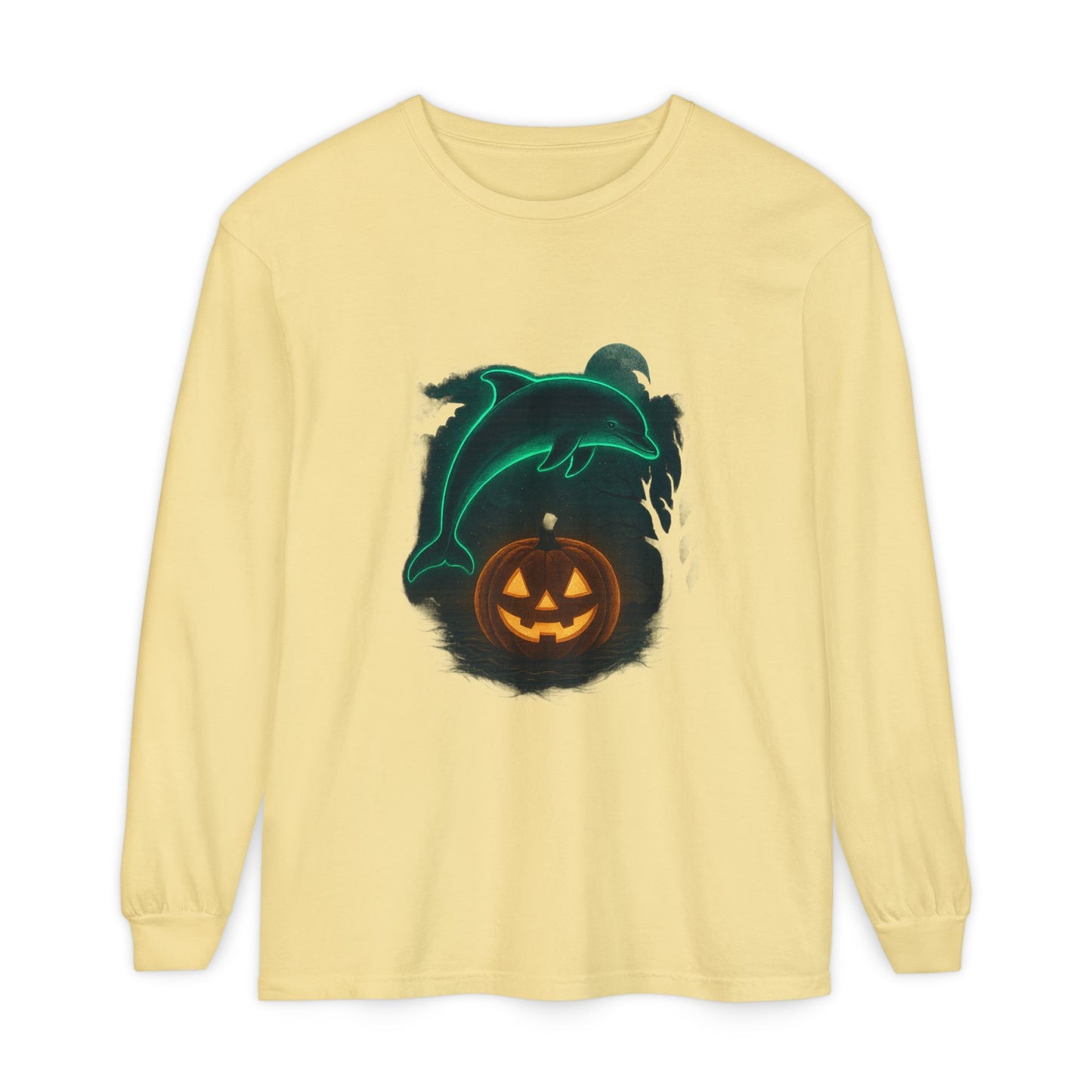 Spooky Dolphin Halloween Long Sleeve Tee