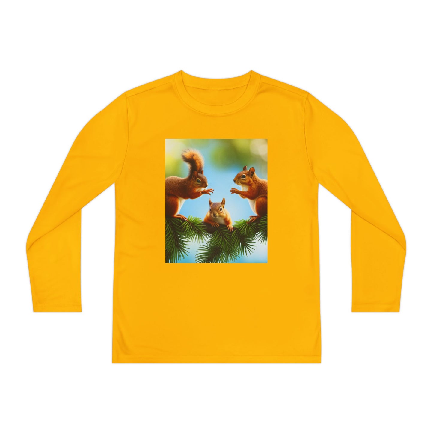 Youth Long Sleeve Competitor Tee (Squirrels)