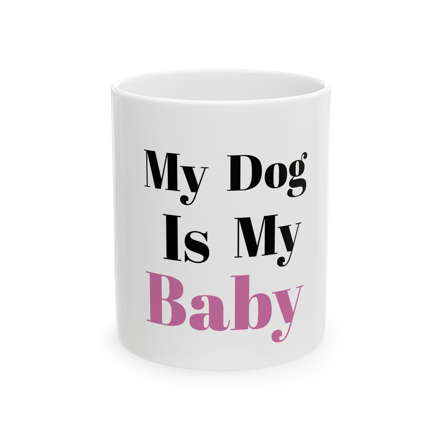 Ceramic Mug, 11oz (Dog Pink)