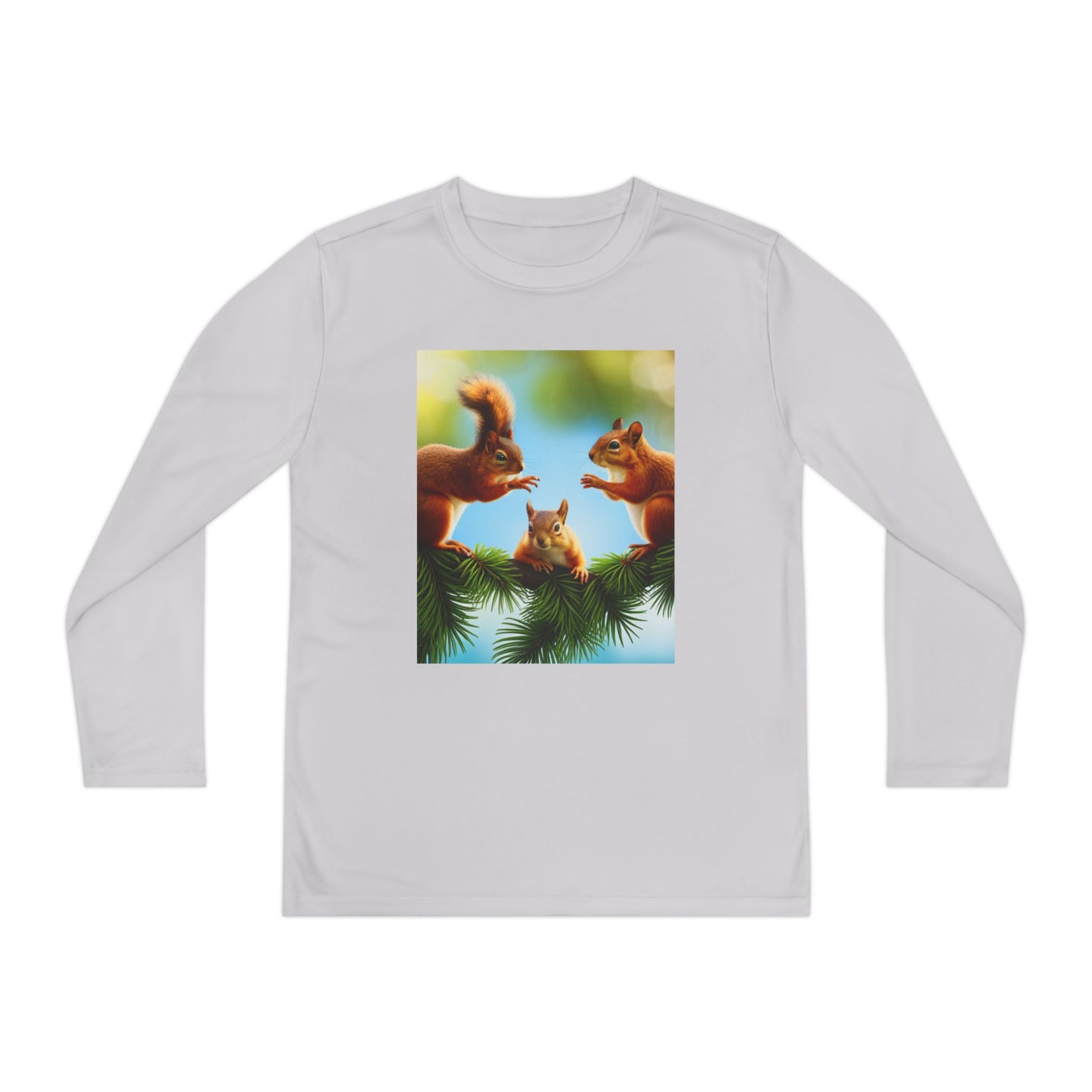 Youth Long Sleeve Competitor Tee (Squirrels)