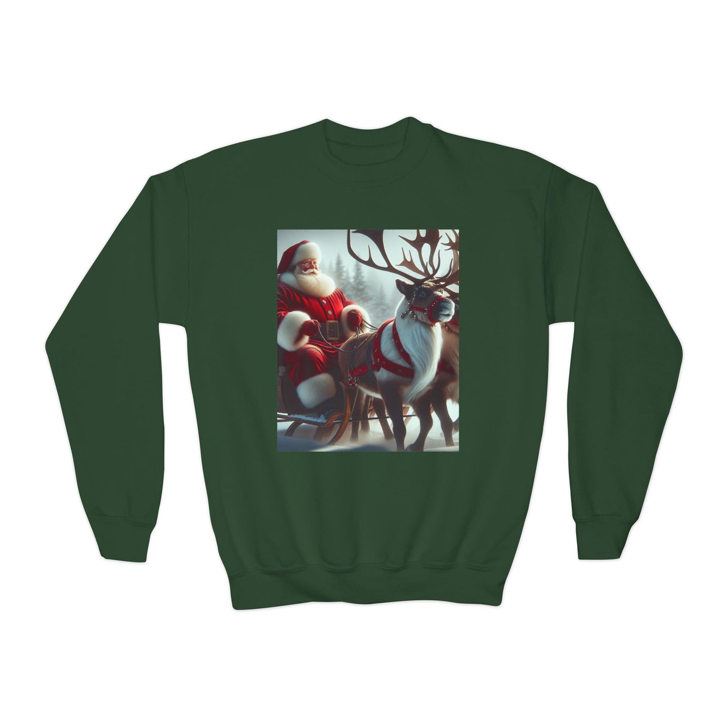 Youth Crewneck Sweatshirt (Santa/Reindeer)