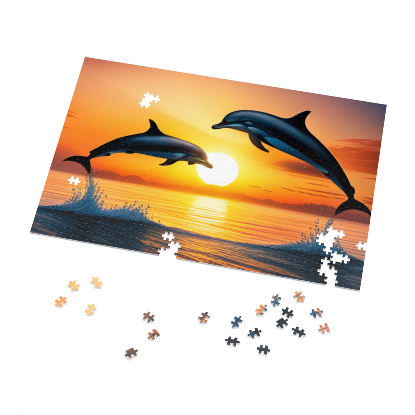 Jigsaw Puzzle (30, 110, 252, 500,1000-Piece) (Dolphins)