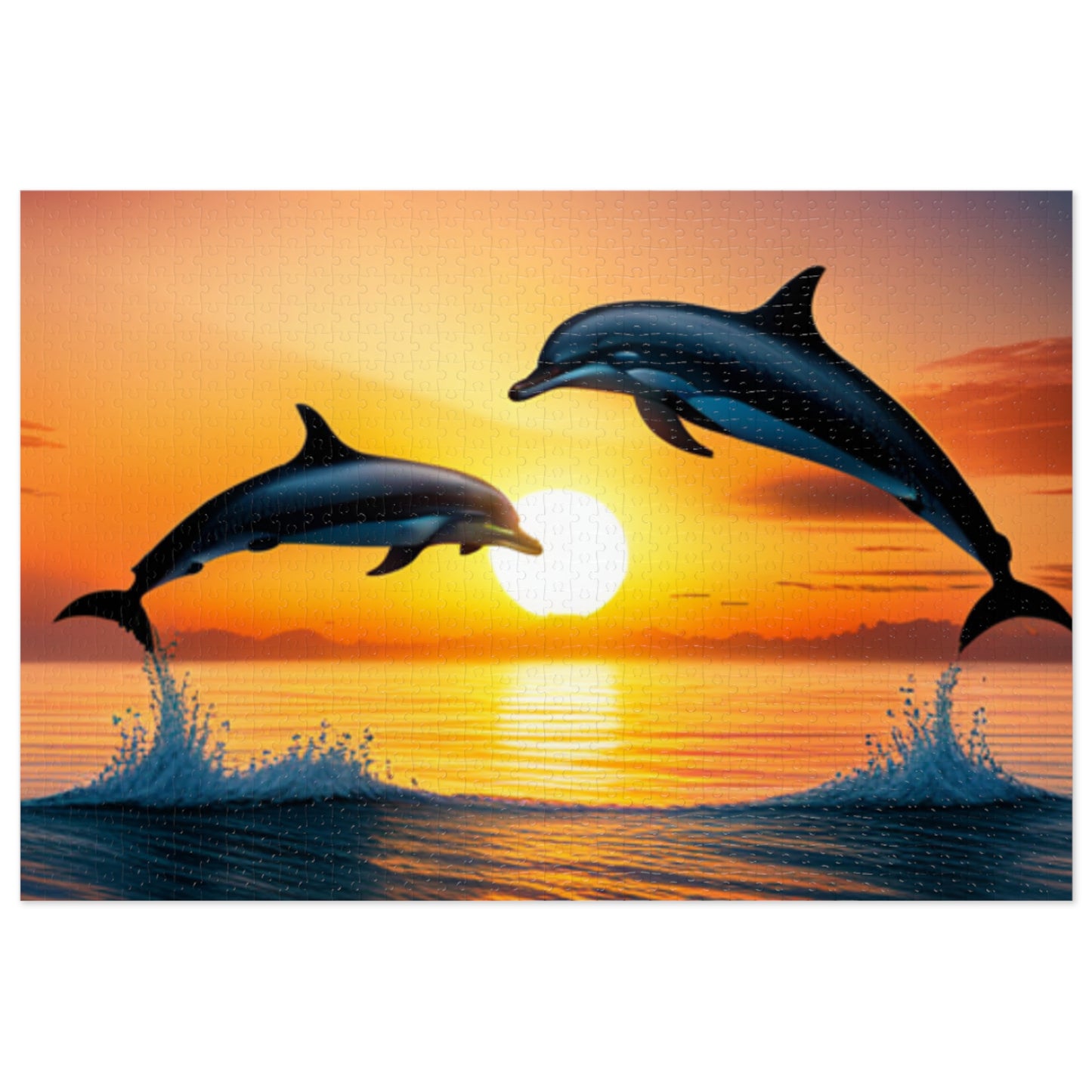 Jigsaw Puzzle (30, 110, 252, 500,1000-Piece) (Dolphins)