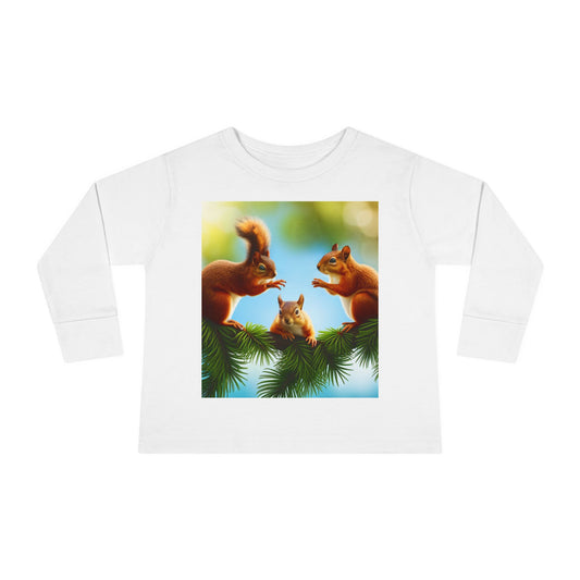 Toddler Long Sleeve Tee (Squirrels)