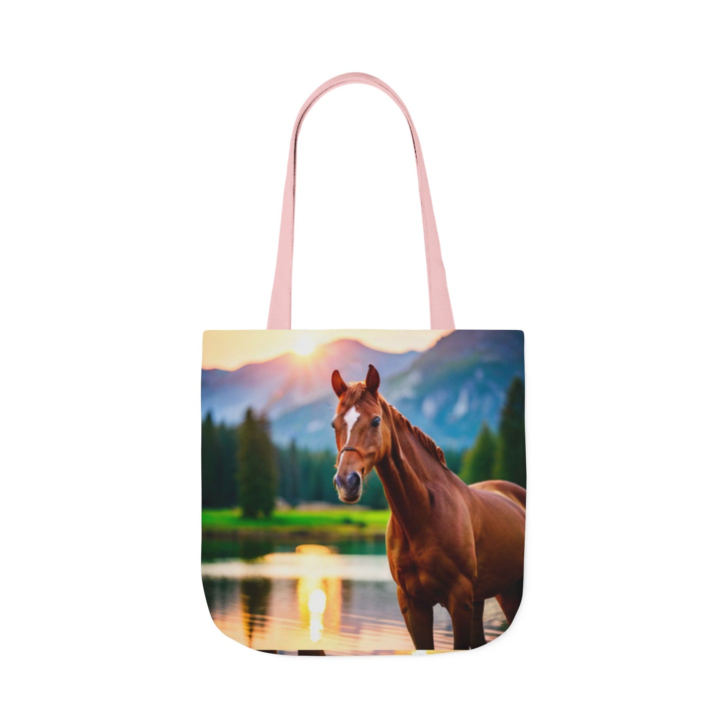 Canvas Tote Bag, 5-Color Straps (Horse)