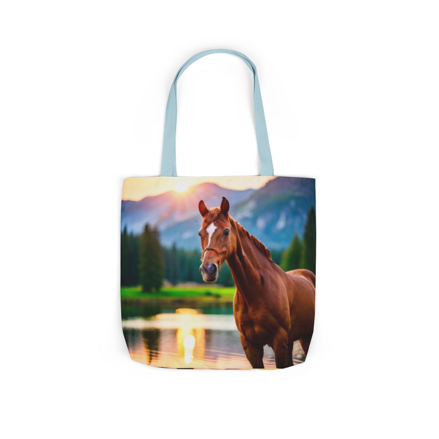 Canvas Tote Bag, 5-Color Straps (Horse)