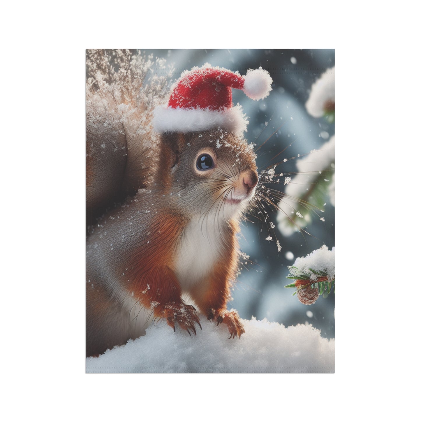 Garden & House Banner (Santa Squirrel)