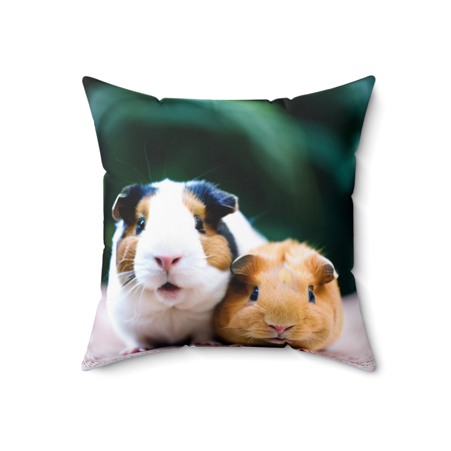 Spun Polyester Square Pillow (Guinea Pigs)