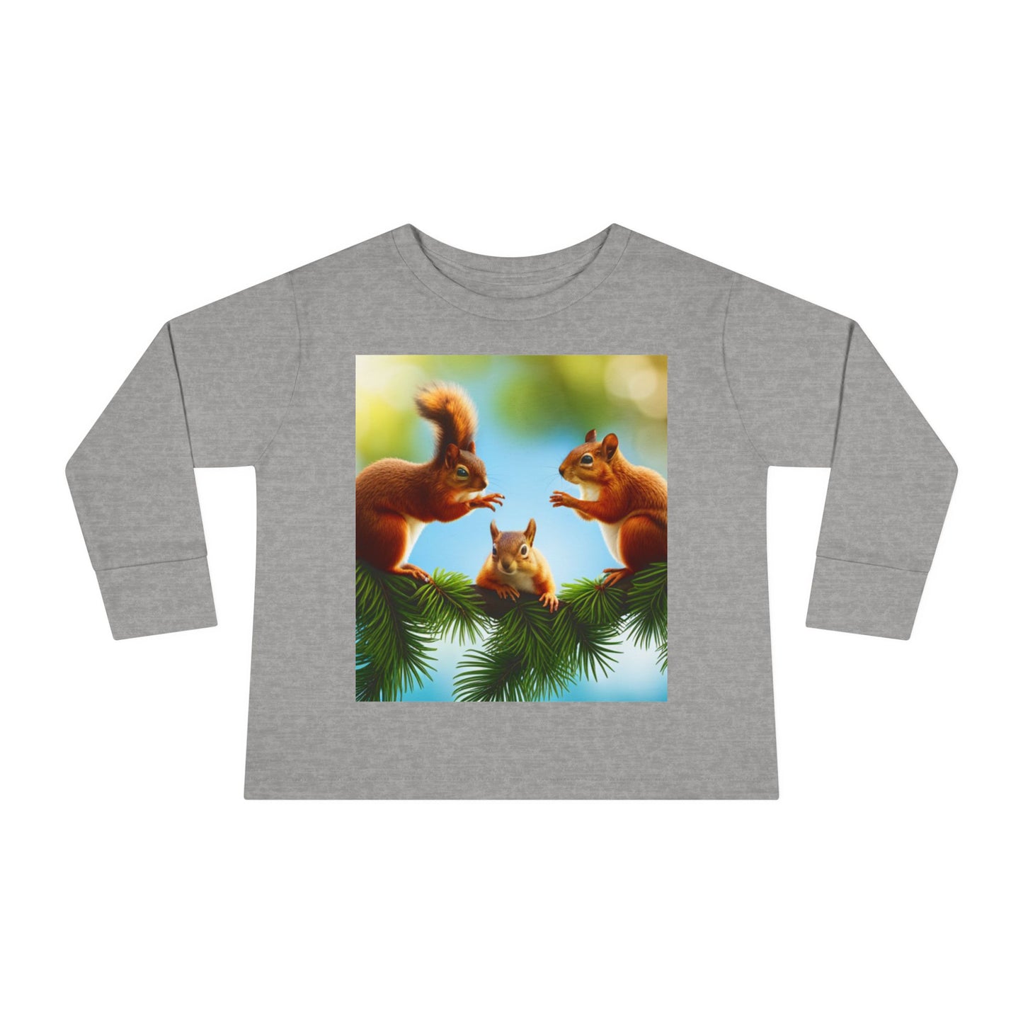 Toddler Long Sleeve Tee (Squirrels)