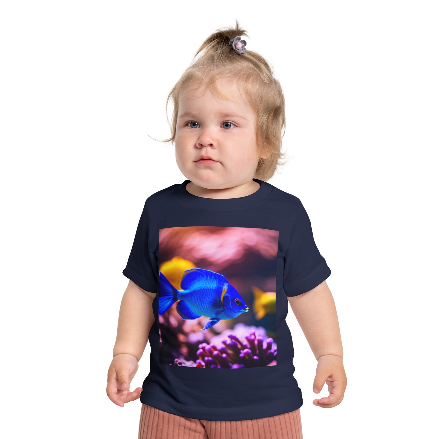 Baby Short Sleeve T-Shirt (Blue Fish)