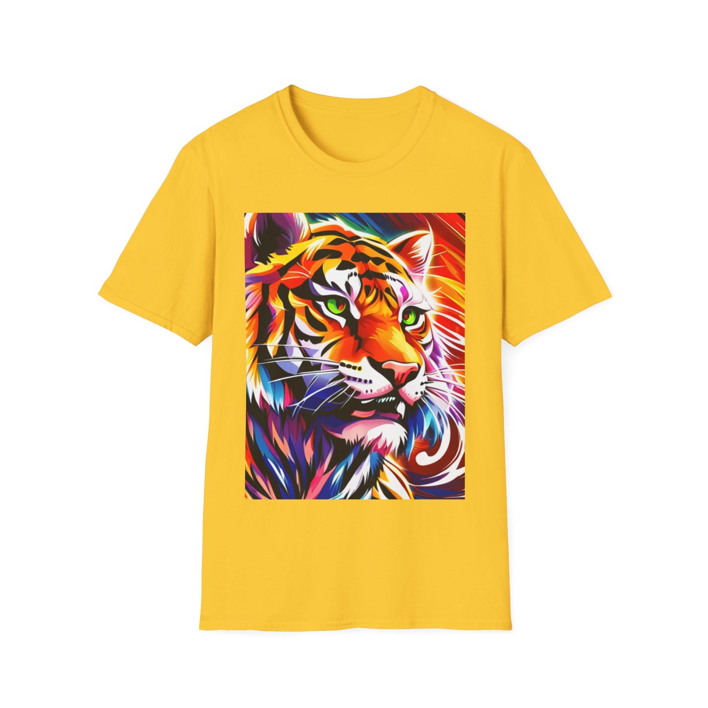 Unisex Softstyle T-Shirt (Tiger Colorful)
