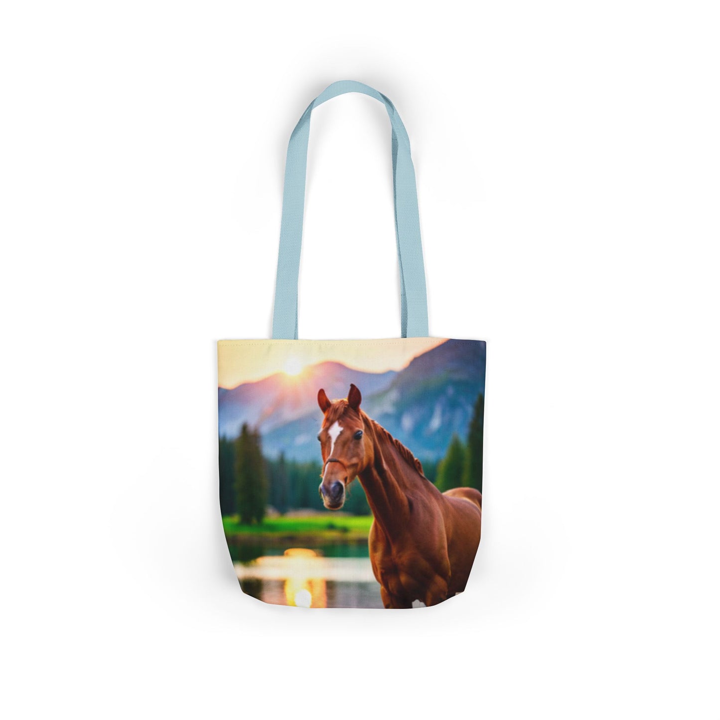Canvas Tote Bag, 5-Color Straps (Horse)