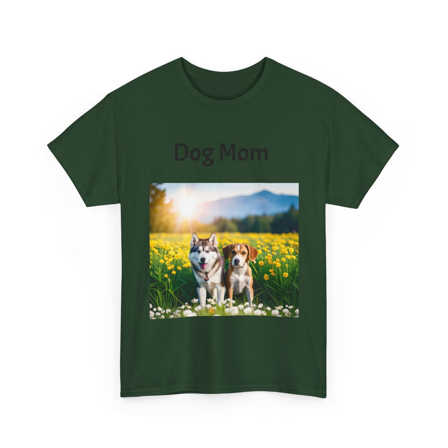 Unisex Heavy Cotton Tee (Dog Mom)