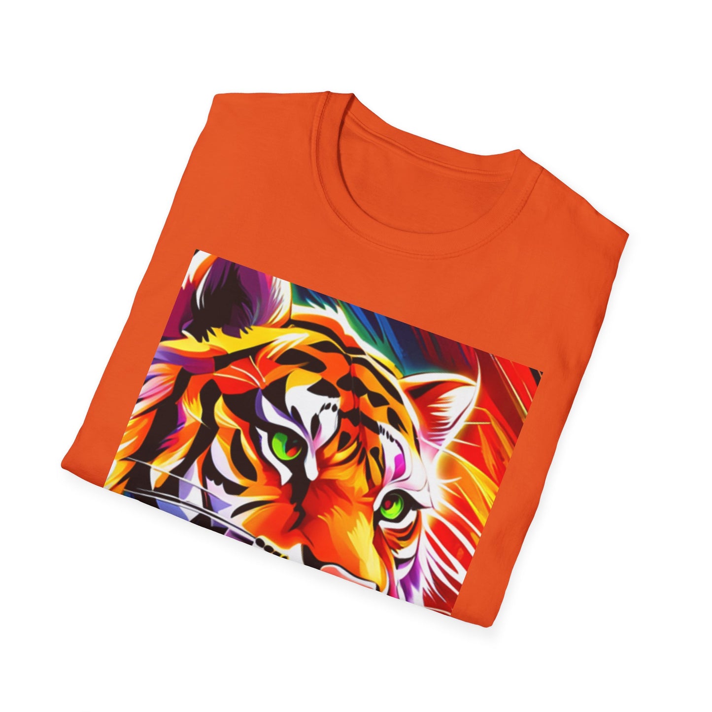 Unisex Softstyle T-Shirt (Tiger Colorful)