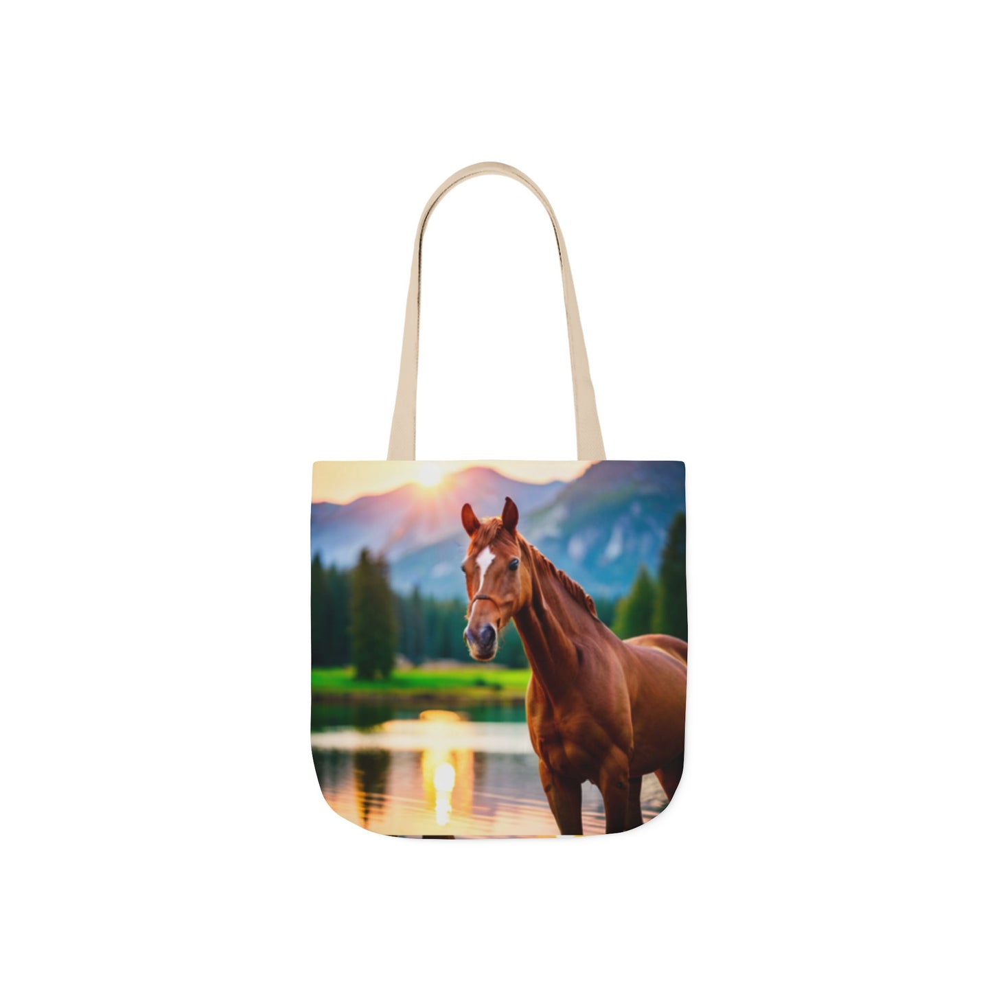 Canvas Tote Bag, 5-Color Straps (Horse)