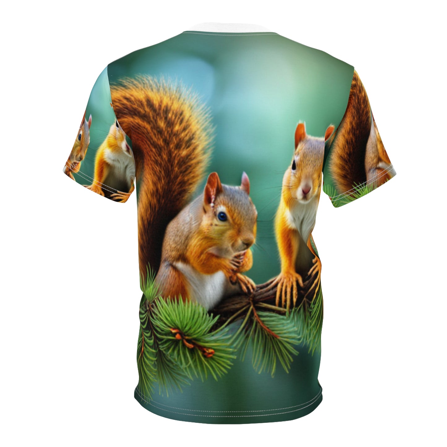 Unisex Cut & Sew Tee (AOP) (Squirrels)