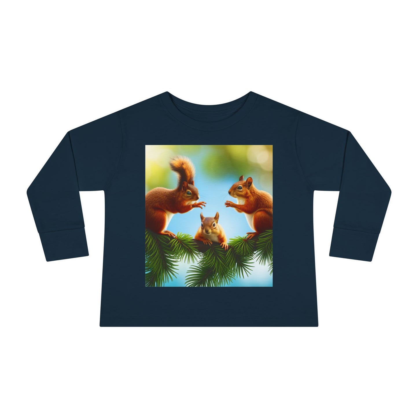 Toddler Long Sleeve Tee (Squirrels)