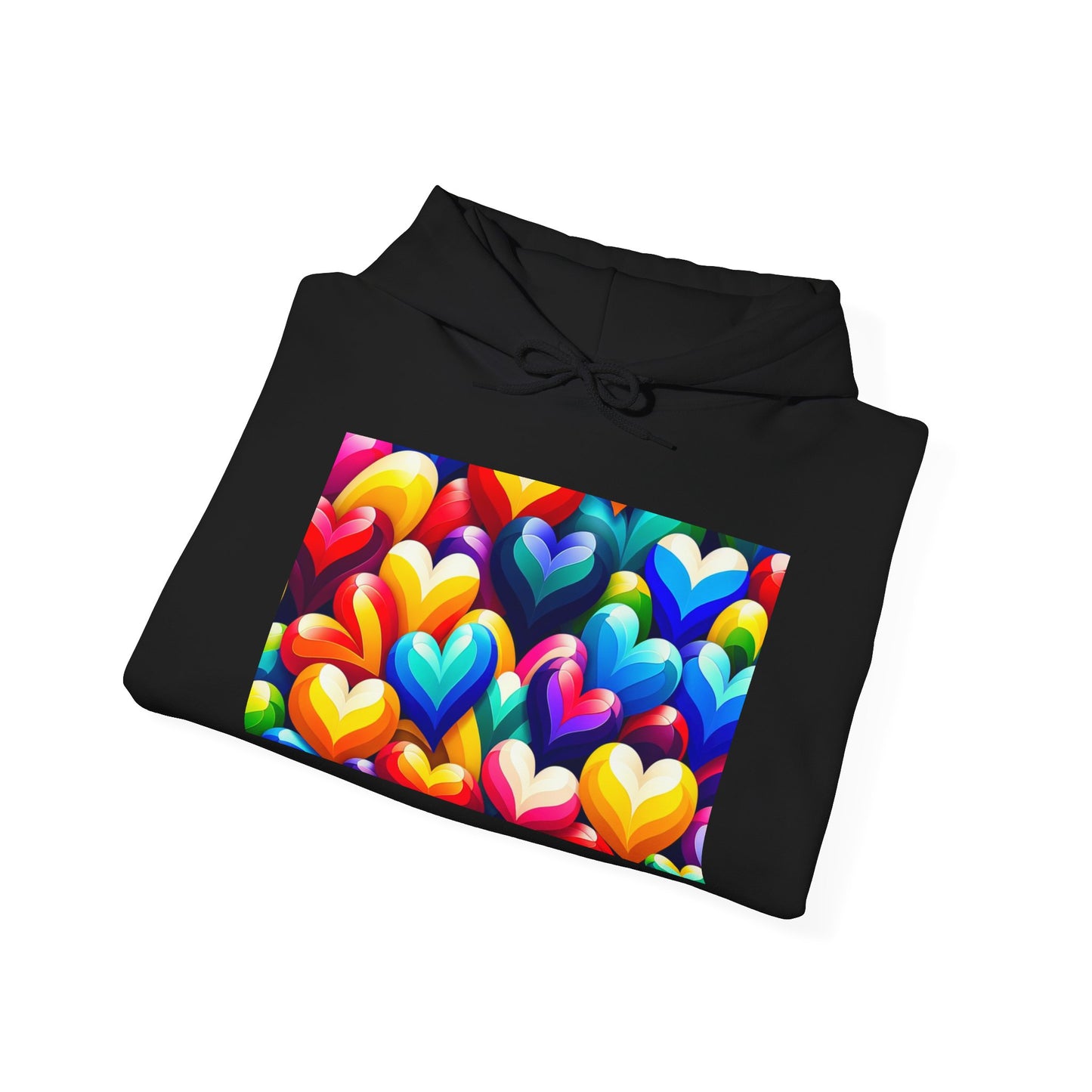 Unisex Heavy Blend™ Hooded Sweatshirt (Colorful Hearts)