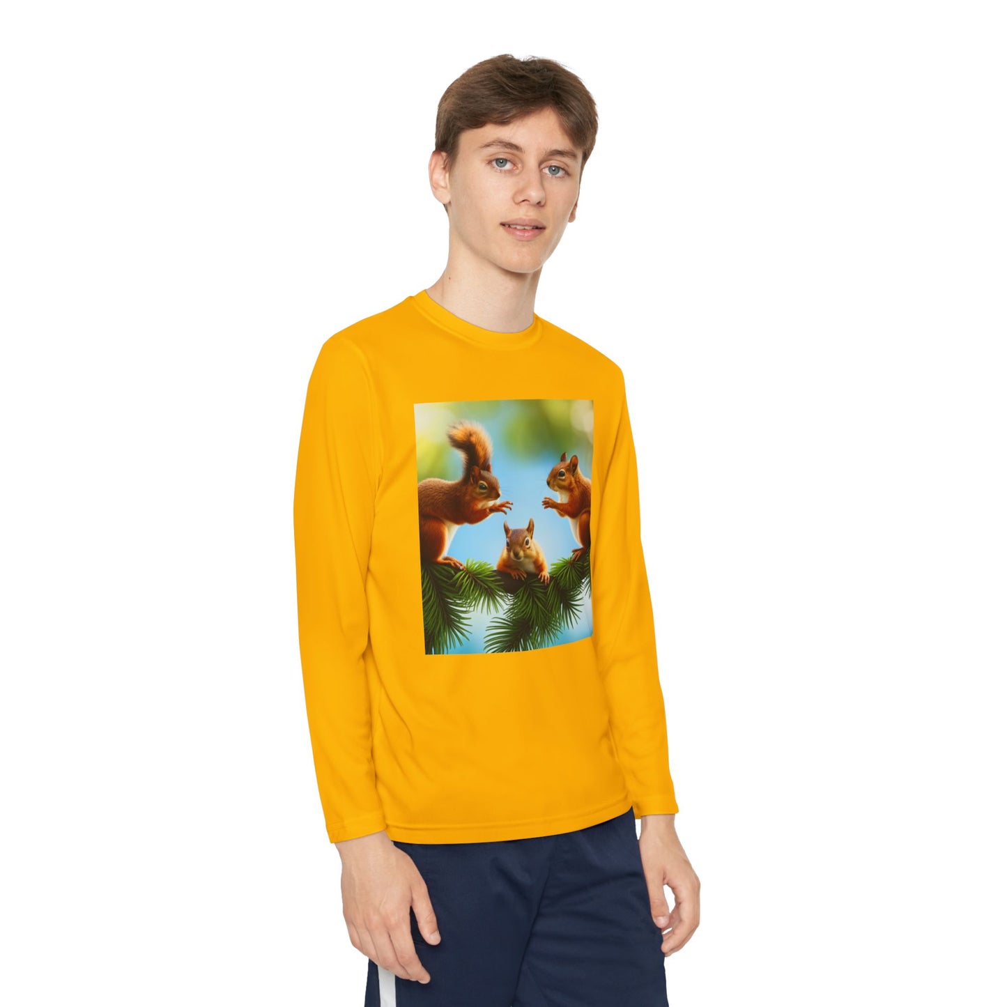 Youth Long Sleeve Competitor Tee (Squirrels)