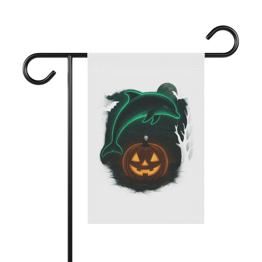 Spooky Dolphin Halloween Garden Flag – Outdoor Yard Decor