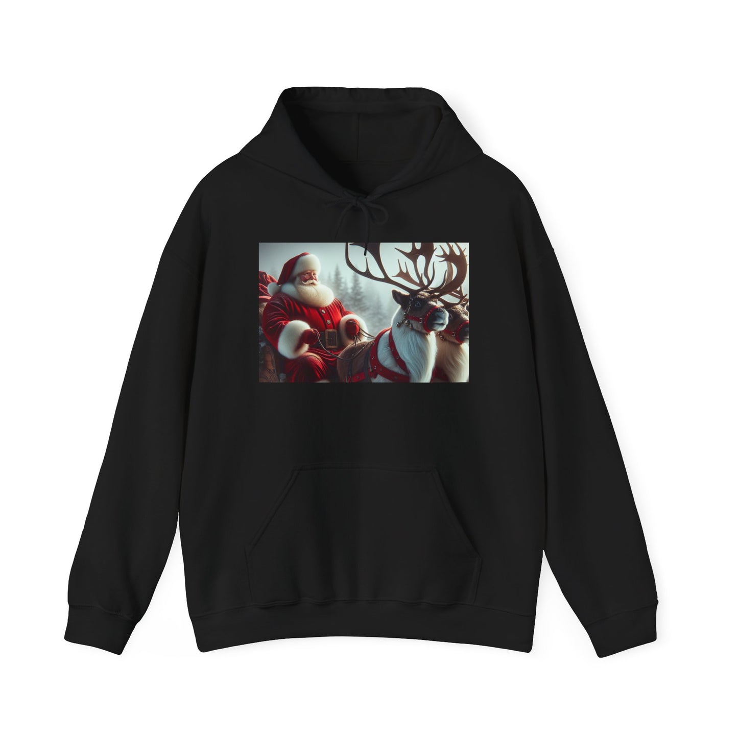 Unisex Heavy Blend™ Hooded Sweatshirt (Santa/Reindeer)