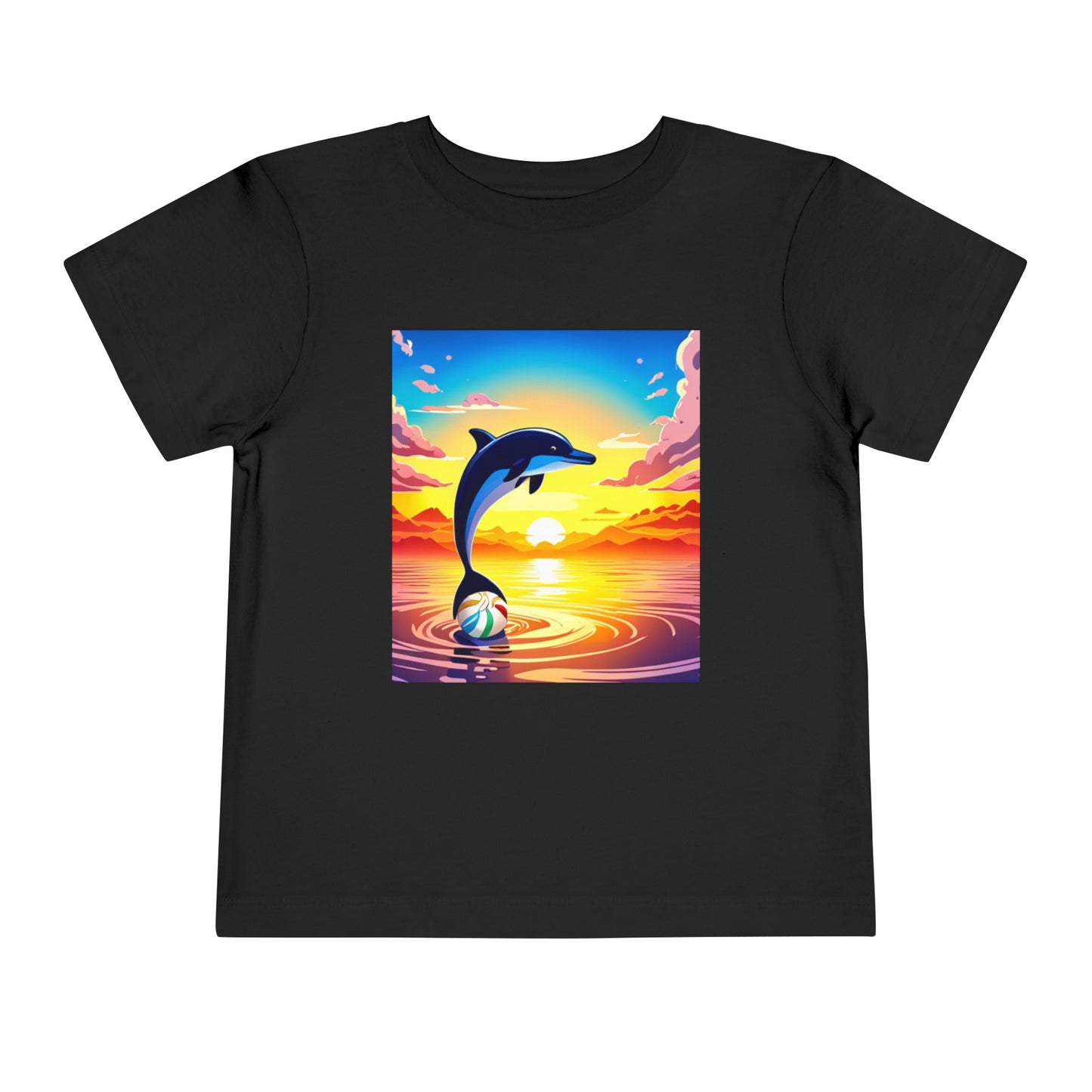 Toddler Short Sleeve Tee (Dolphin Beach Ball)