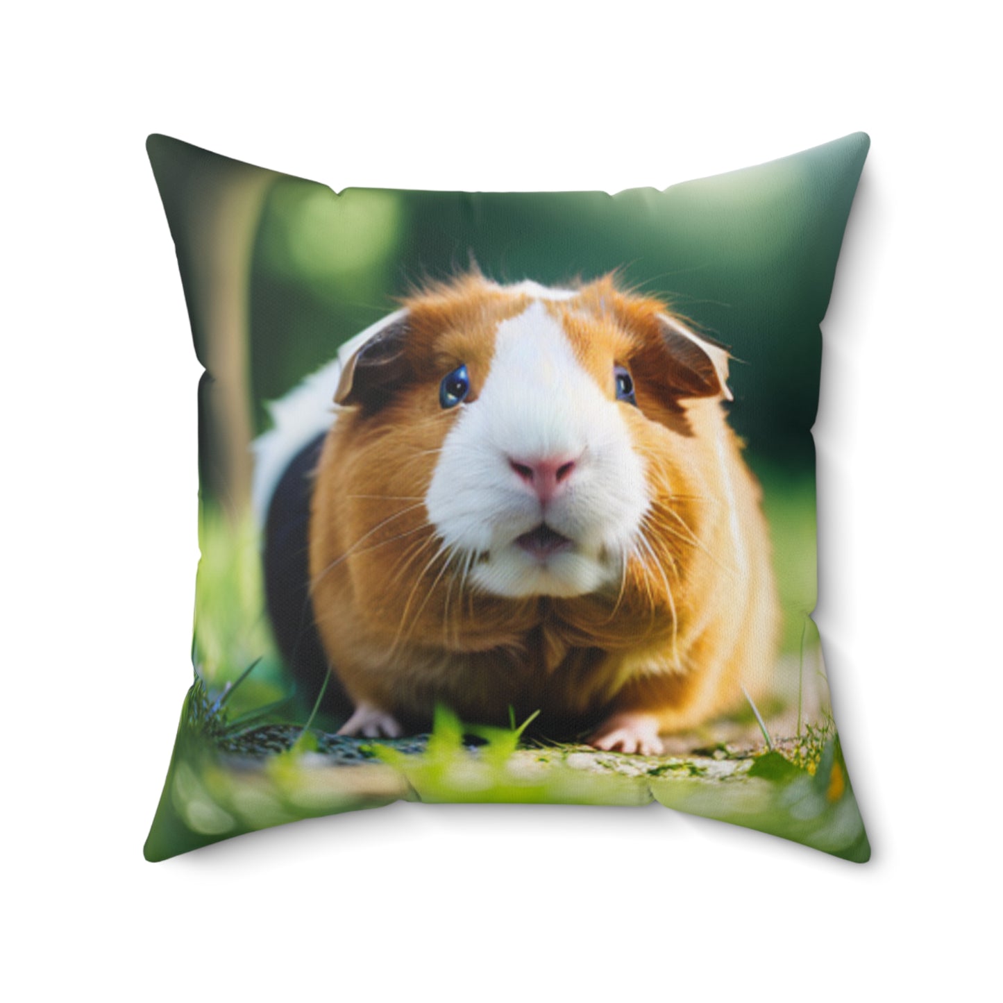 Spun Polyester Square Pillow (Guinea Pigs)