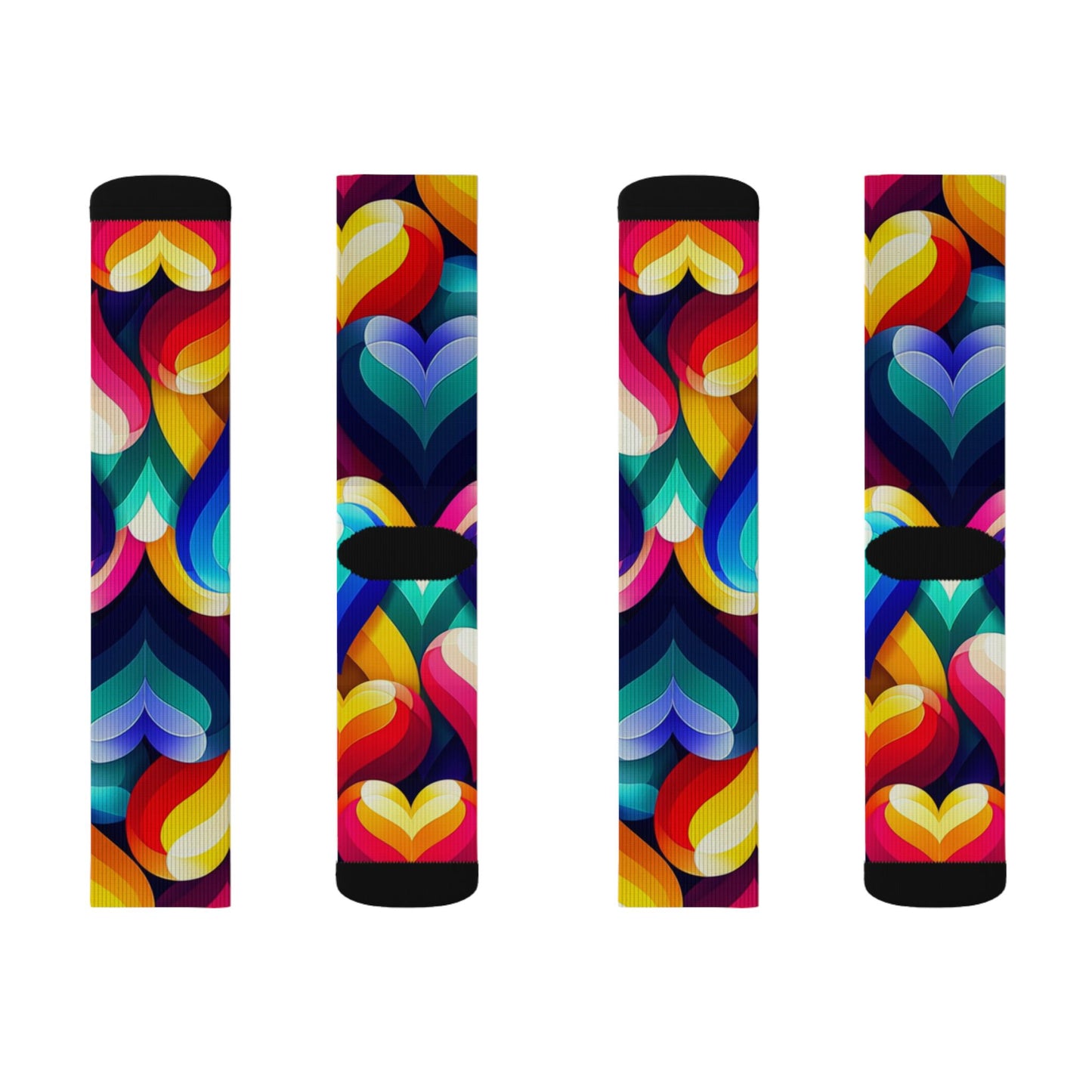 Sublimation Socks (Colorful Hearts)
