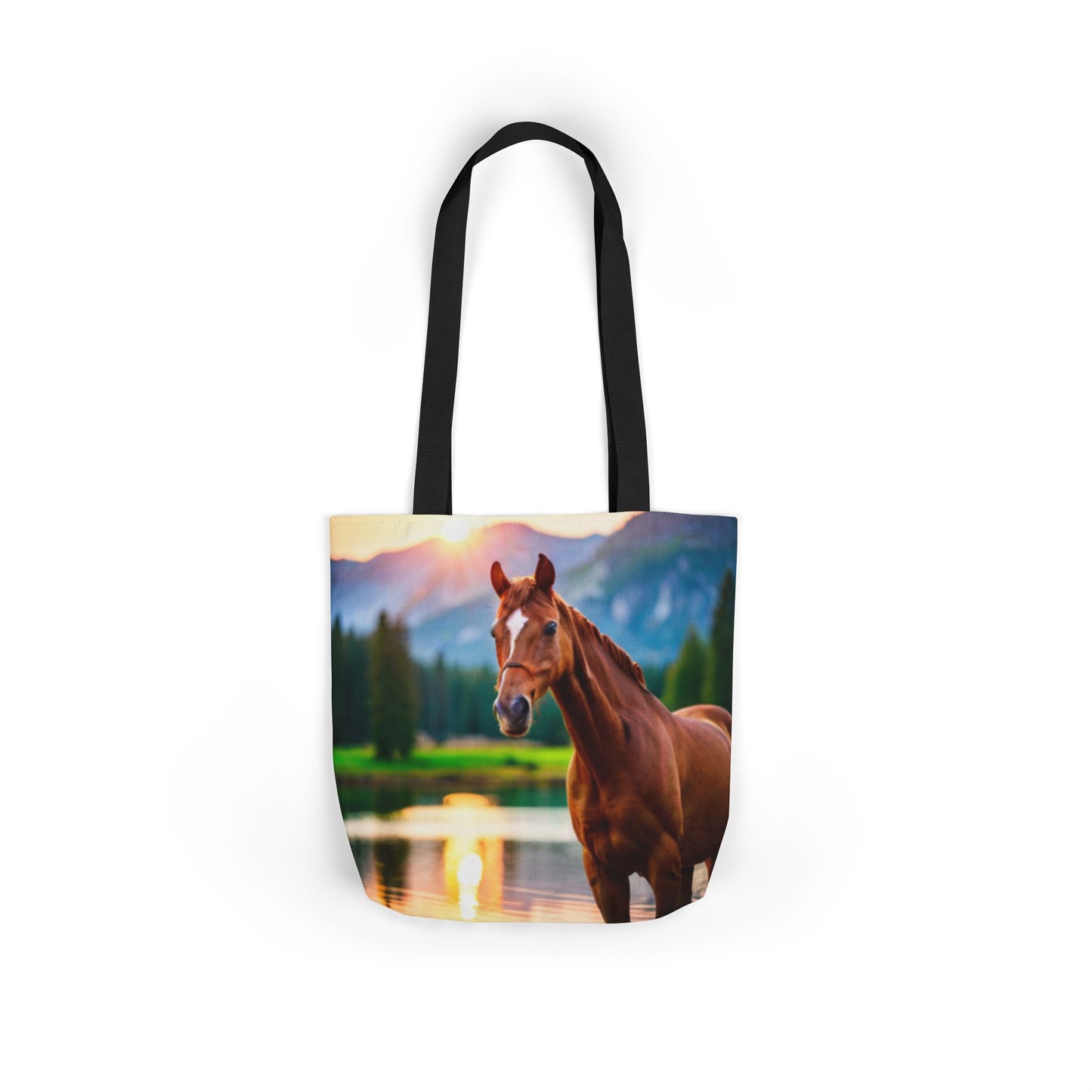 Canvas Tote Bag, 5-Color Straps (Horse)
