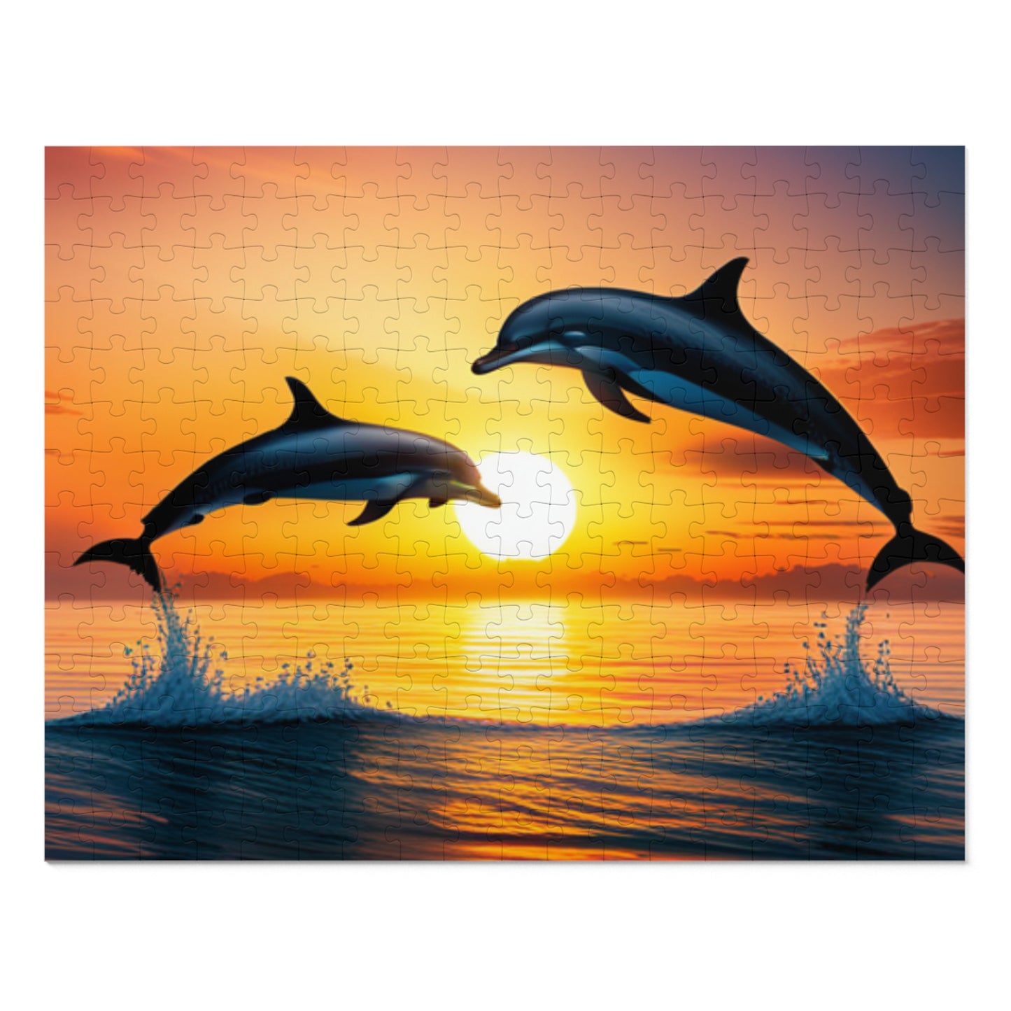 Jigsaw Puzzle (30, 110, 252, 500,1000-Piece) (Dolphins)