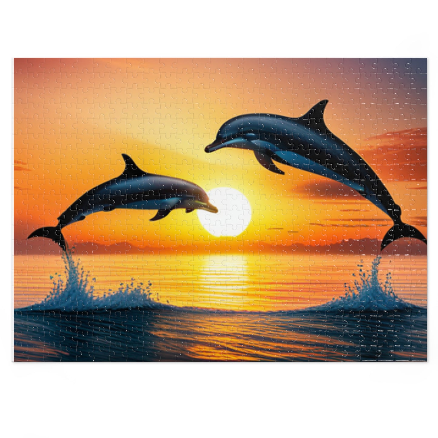 Jigsaw Puzzle (30, 110, 252, 500,1000-Piece) (Dolphins)
