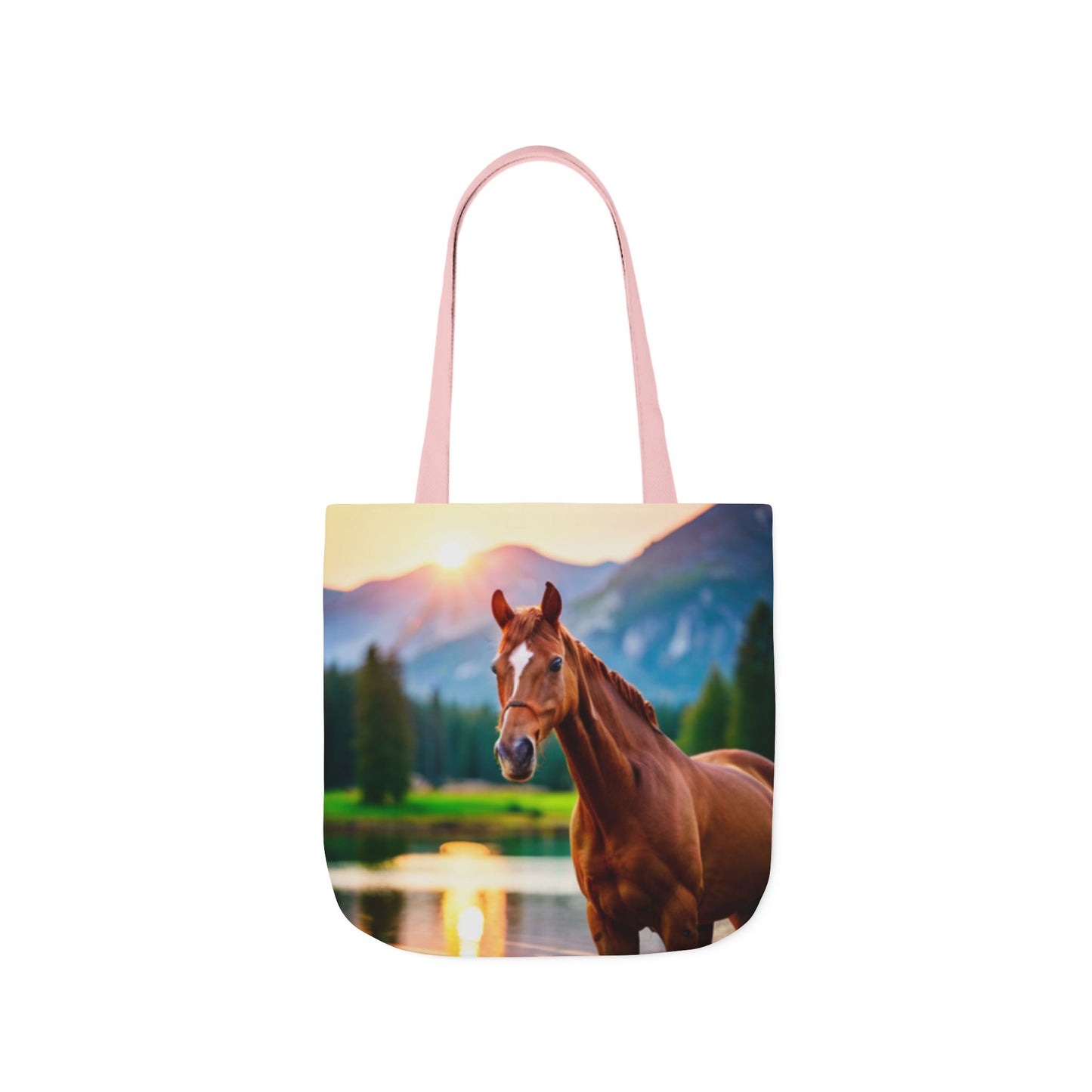 Canvas Tote Bag, 5-Color Straps (Horse)