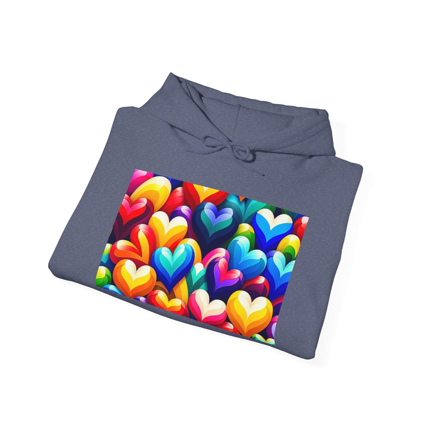 Unisex Heavy Blend™ Hooded Sweatshirt (Colorful Hearts)