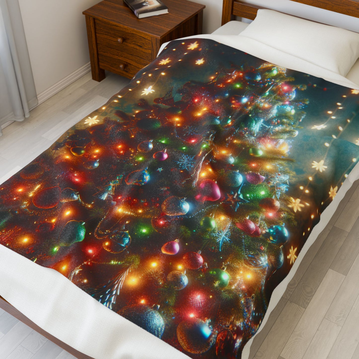 Velveteen Plush Blanket (Tree w/Lights)