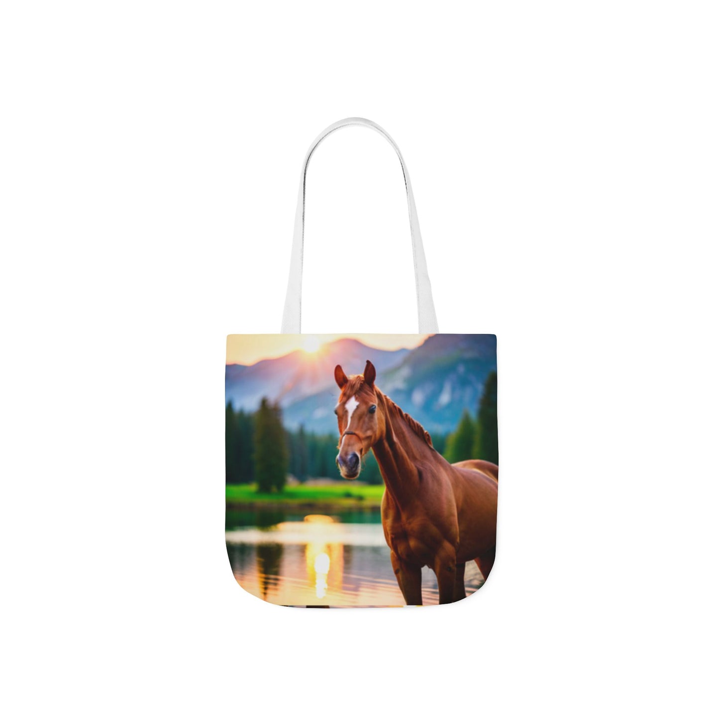 Canvas Tote Bag, 5-Color Straps (Horse)