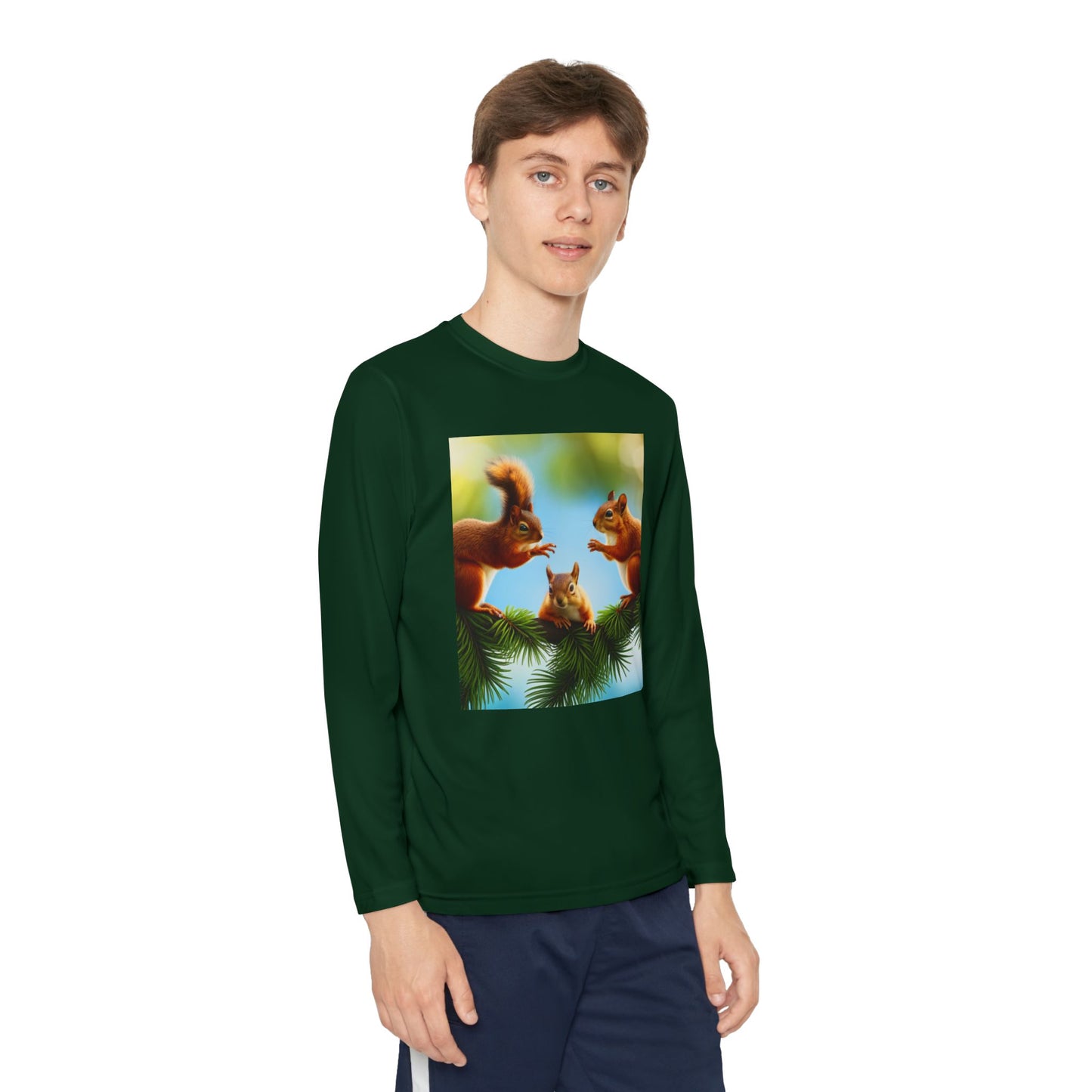 Youth Long Sleeve Competitor Tee (Squirrels)