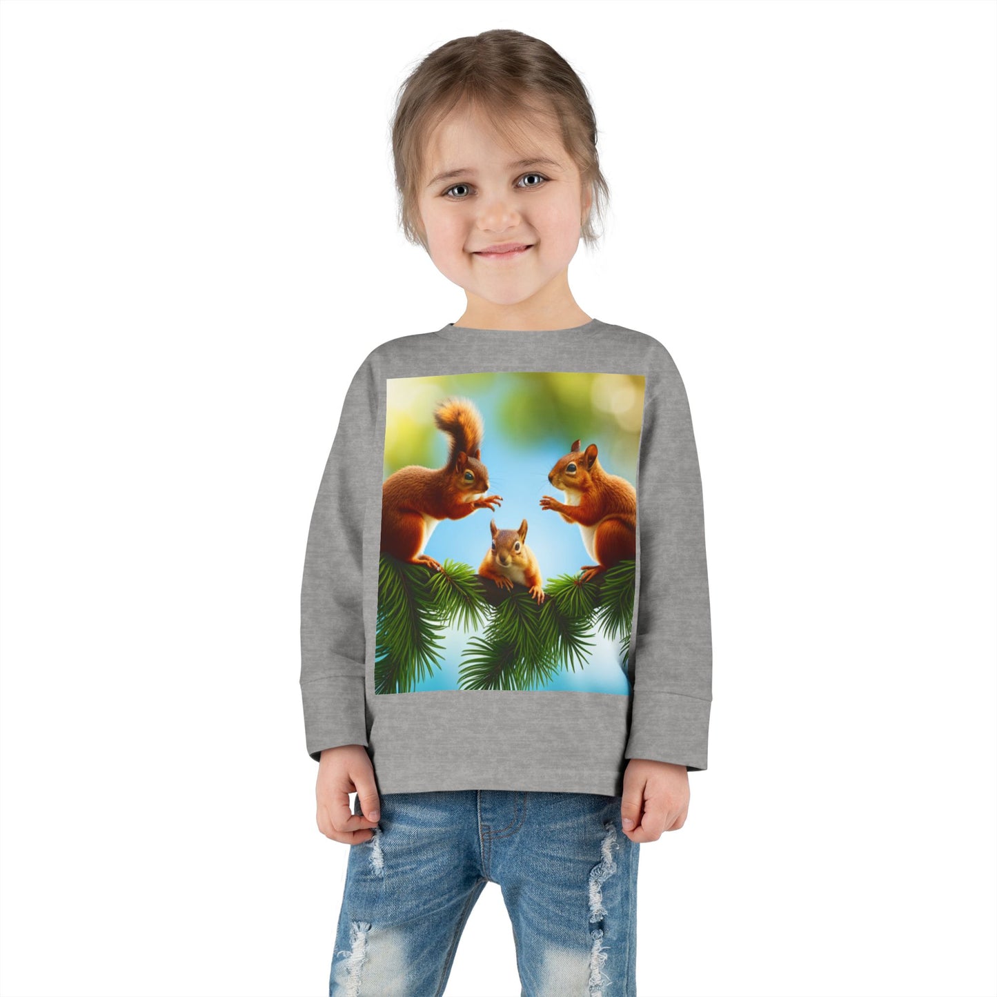 Toddler Long Sleeve Tee (Squirrels)