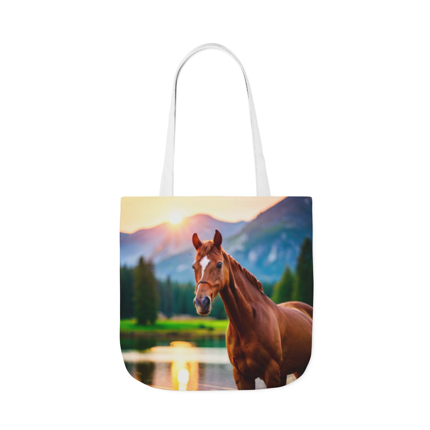 Canvas Tote Bag, 5-Color Straps (Horse)