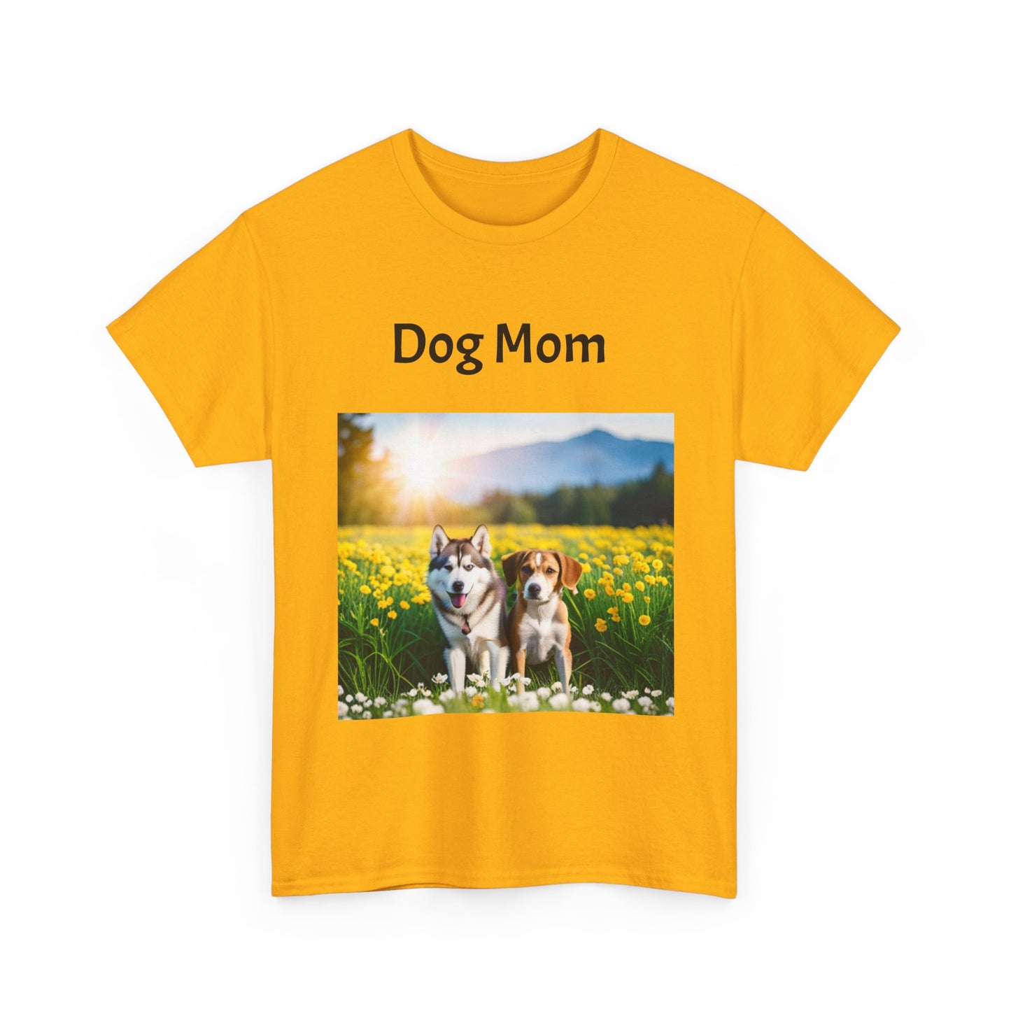 Unisex Heavy Cotton Tee (Dog Mom)
