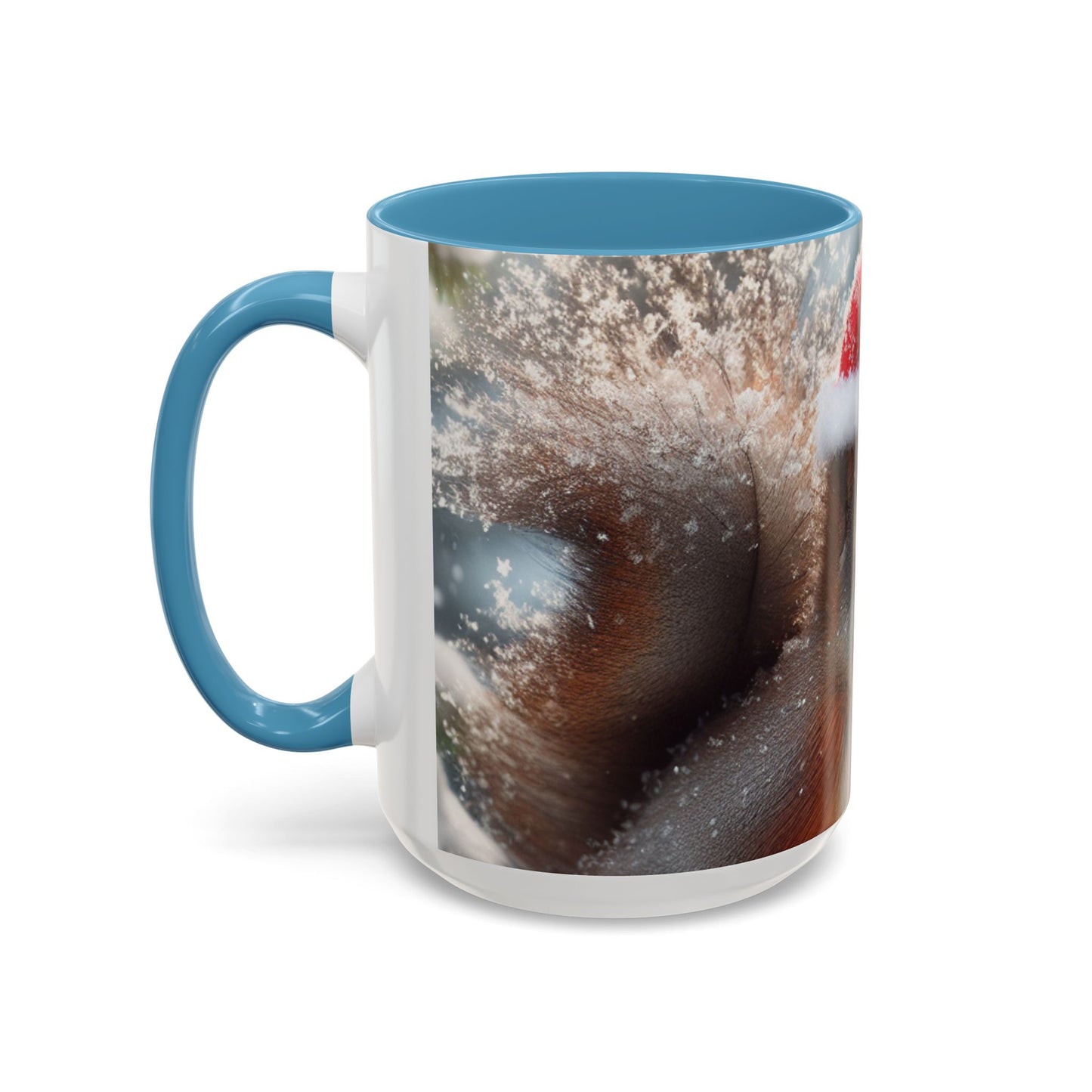 Accent Coffee Mug (11, 15oz) (Santa Squirrel)