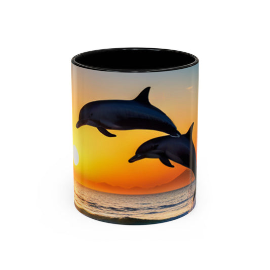 Accent Coffee Mug, 11oz (Dolphins)