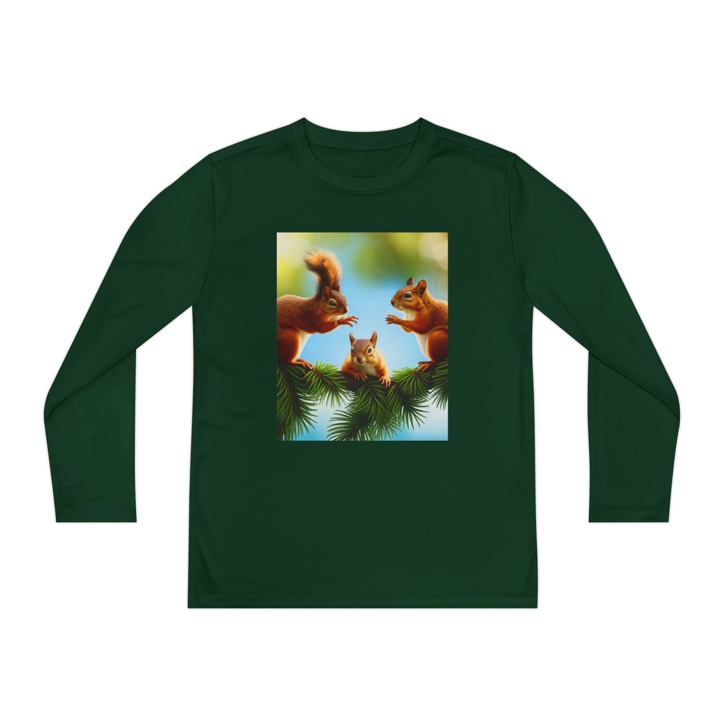 Youth Long Sleeve Competitor Tee (Squirrels)