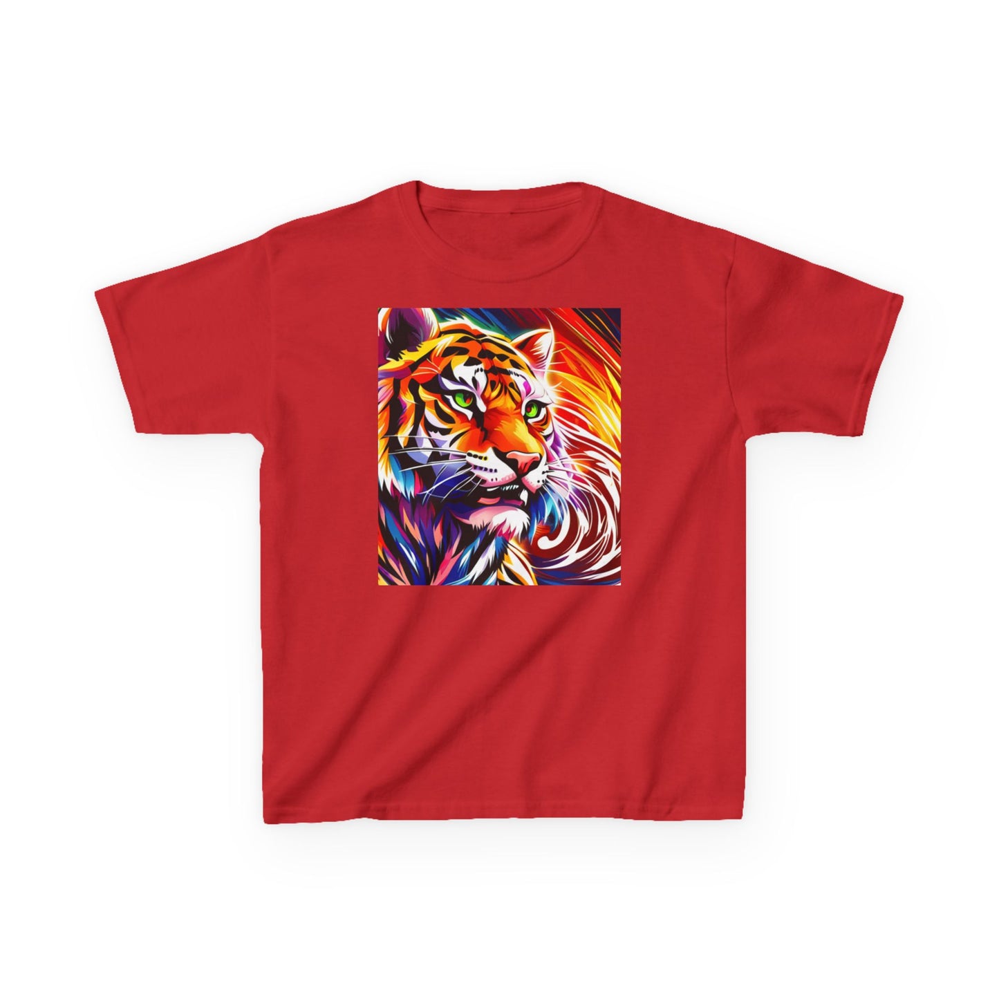 Kids Heavy Cotton™ Tee (Tiger Colorful)