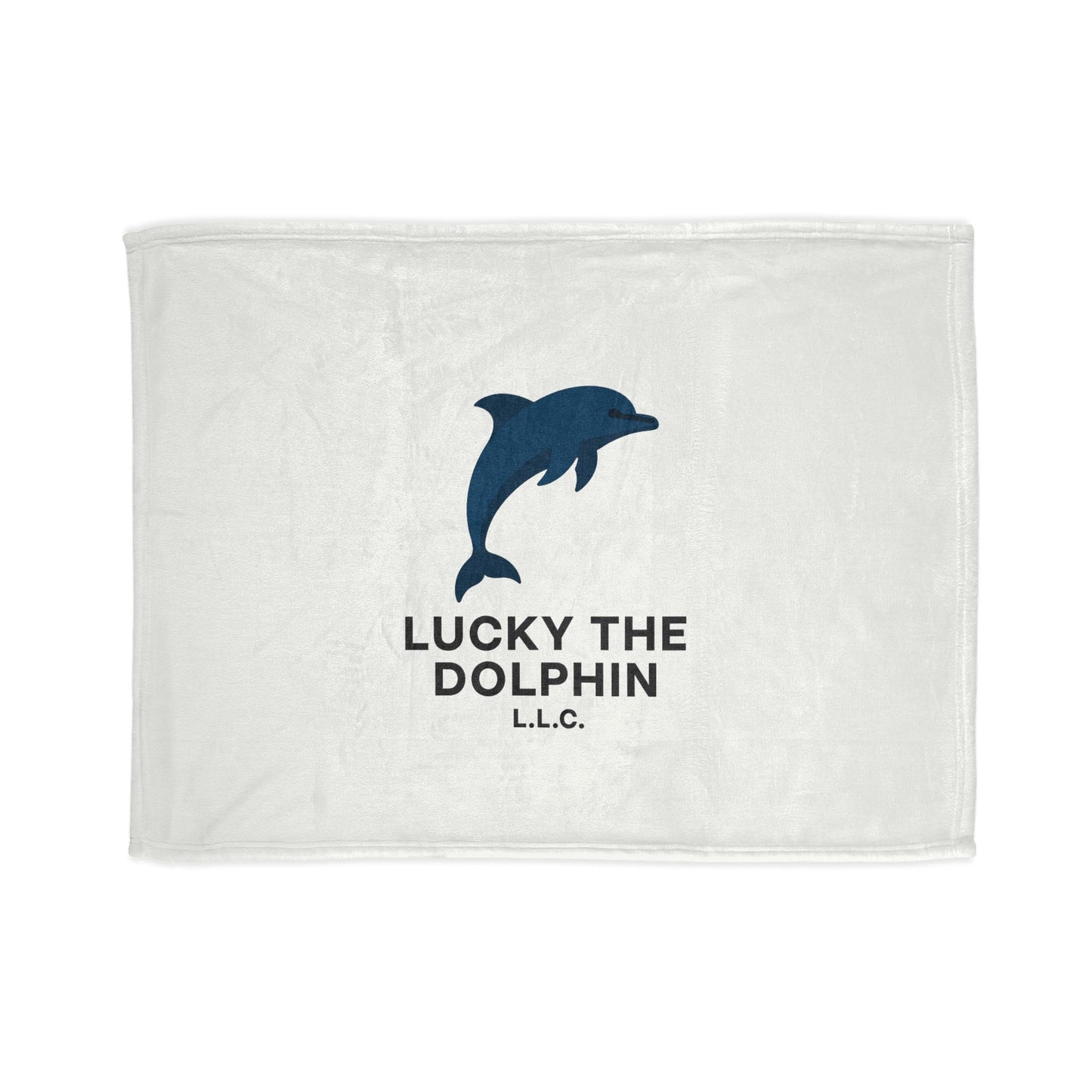 Lucky The Dolphin Logo-Themed Soft Blanket