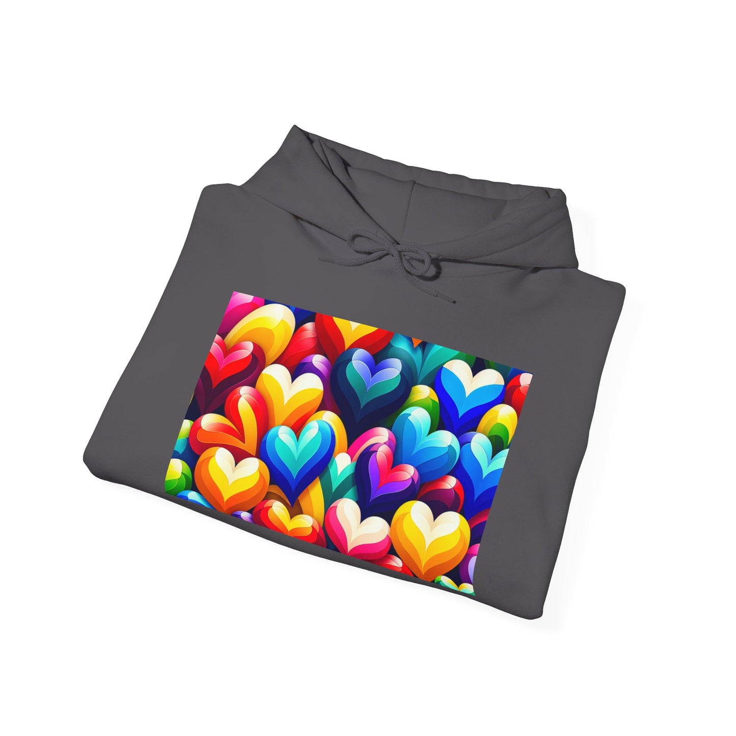 Unisex Heavy Blend™ Hooded Sweatshirt (Colorful Hearts)