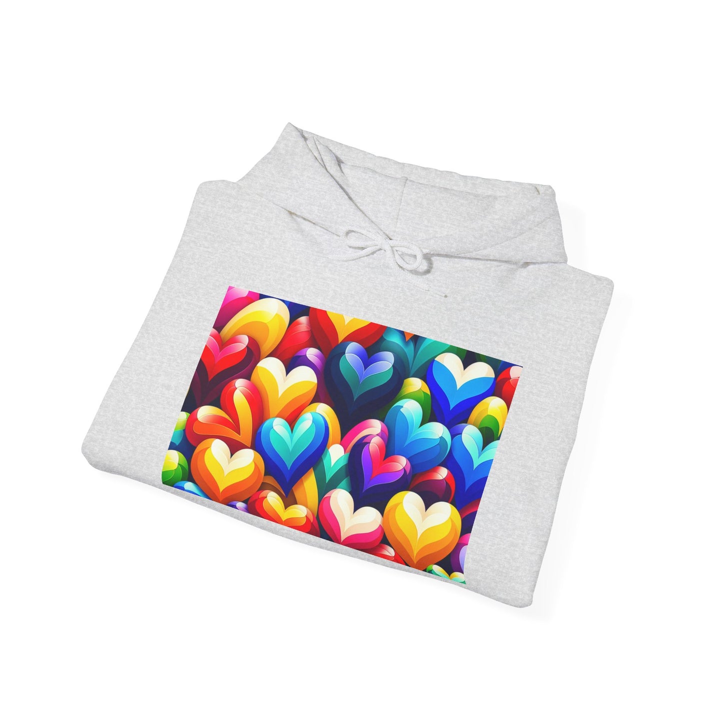 Unisex Heavy Blend™ Hooded Sweatshirt (Colorful Hearts)