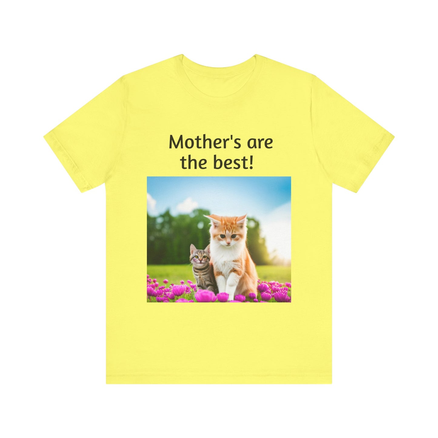 Unisex Jersey Short Sleeve Tee (Mother Cat/kitten)