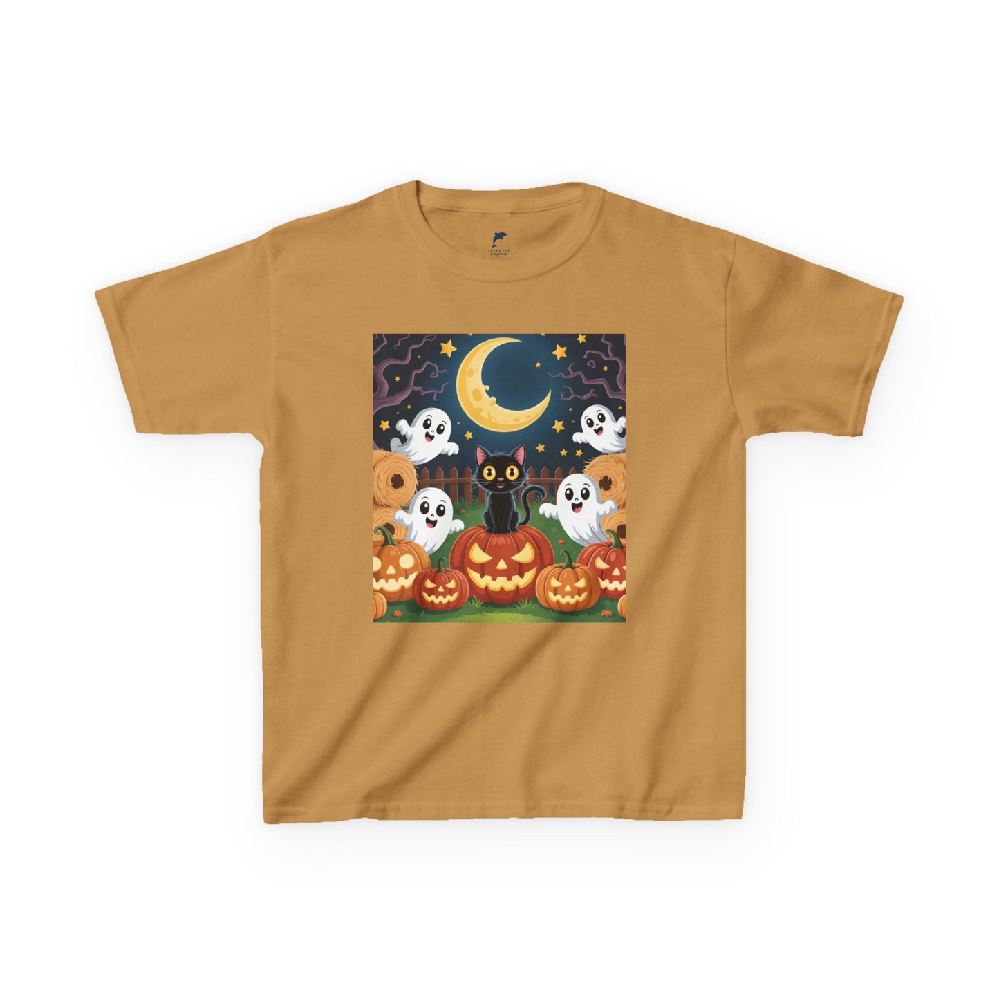 Halloween Cat & Pumpkins T-shirt for kids 🐱🎃👻🕸️