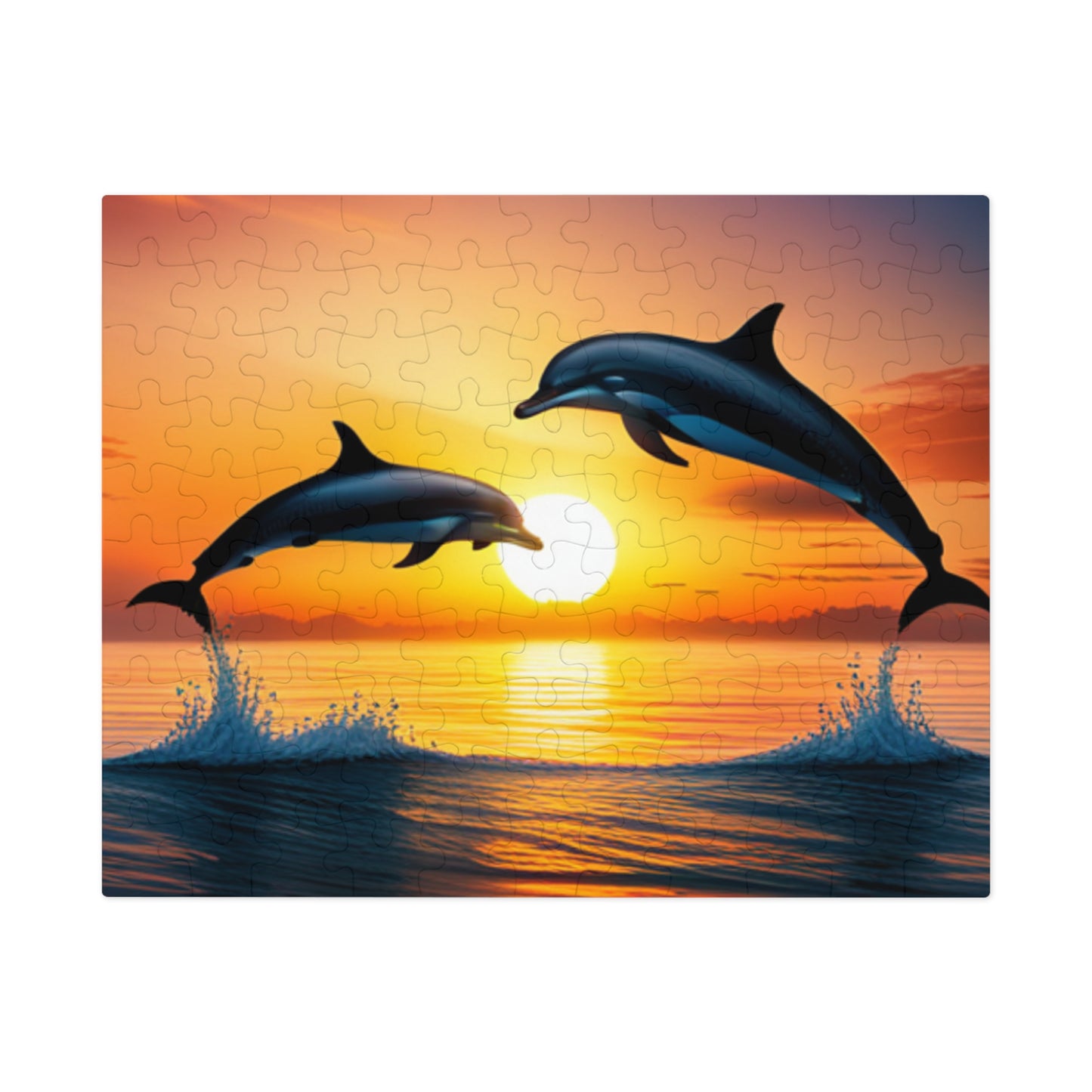 Jigsaw Puzzle (30, 110, 252, 500,1000-Piece) (Dolphins)