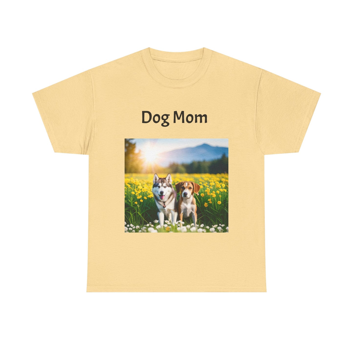 Unisex Heavy Cotton Tee (Dog Mom)